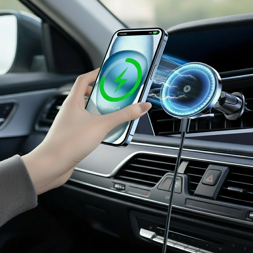 Fast Wireless Charging While You Drive – Hands-Free & Secure